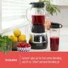 BLACK+DECKER Quiet Blender with Cyclone Glass JarBL1400DG-P