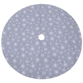 Gray Background White Snowflake Tree Skirt Dress Up Props