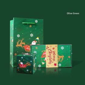 Christmas Eve Surprise Box Creative Gift Box (Option: Olive Green-12 Bounce Boxes)