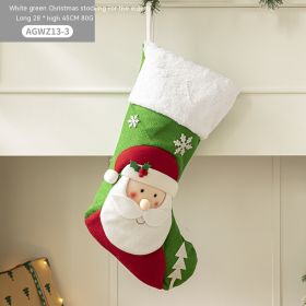 Cloth Santa Claus Cartoon Christmas Tree Hanging Decoration Party Gift Bag (Option: AGWZ13 3)