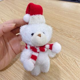 DIY Material Gift Floral Accessories Pendant (Option: Red And White Scarf White Bear)