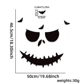 Halloween Decorations Skull Hand Pumpkin Door Sticker Felt Cloth (Option: Scar Mouth)