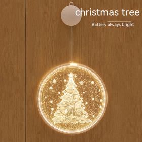 Christmas Decoration Holiday Indoor Ambience Light (Option: Christmas Tree Battery-16cm Disc)