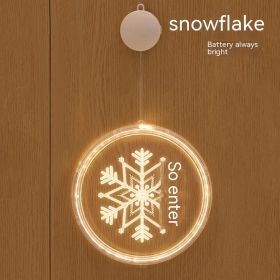 Christmas Decoration Holiday Indoor Ambience Light (Option: Snowflake Battery-16cm Disc)