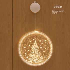 Christmas Decoration Holiday Indoor Ambience Light (Option: Cedar Battery-16cm Disc)