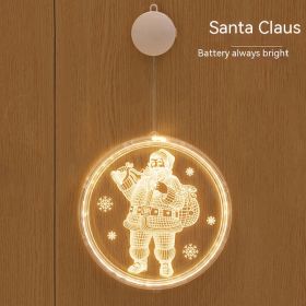 Christmas Decoration Holiday Indoor Ambience Light (Option: Santa Claus Battery-24cm Disc)