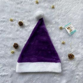 Creative Christmas Hat Decorative Plush Hat Rainbow Color (Option: Purple-30 √ó 40cm)