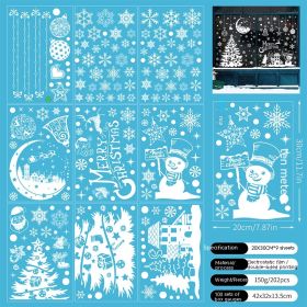 Christmas Static Window Stickers Hanging Ball (Option: Snowman Christmas Tree)