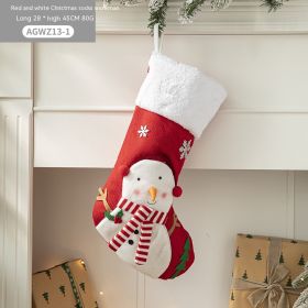 Cloth Santa Claus Cartoon Christmas Tree Hanging Decoration Party Gift Bag (Option: AGWZ13 1)