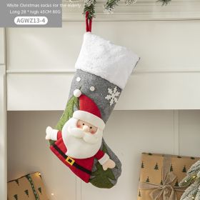 Cloth Santa Claus Cartoon Christmas Tree Hanging Decoration Party Gift Bag (Option: AGWZ13 4)