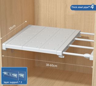 Wardrobe Cabinet Compartment Telescopic Storage Shelf (Option: 35cm-38to60cm)