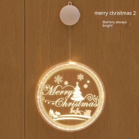 Christmas Decoration Holiday Indoor Ambience Light (Option: Merry Christmas 2 Battery-16cm Disc)