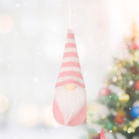 Christmas Decorations Christmas Knitted Small Pendant (Option: Pink B Style-Standard)