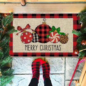 Country Striped Christmas Decorative Floor Mat (Option: RZ American 2-40x60cm)