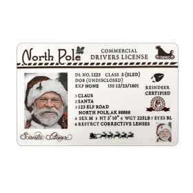 Christmas Gift Santa Claus Business Card ID Card License Greeting Card (Option: GJ124001)