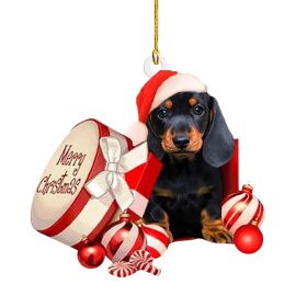 Christmas Sausage Dog Decorations Home (Option: 8 Style)