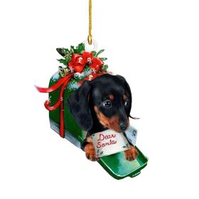 Christmas Sausage Dog Decorations Home (Option: 7 Style)