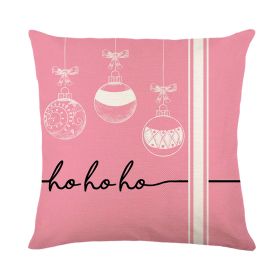 Christmas Pillow Cover Linen Letter Printing (Option: JYM378 1-45x45cm Without Core)