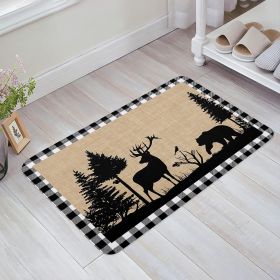 Country Striped Christmas Decorative Floor Mat (Option: RZ American 4-50x80cm)