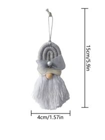 Hand-woven Creative Christmas Tree Ornaments Crafts (Option: S24 Gray With Bowknot)