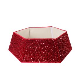 Christmas Tree Apron Sequin Decorative Base (Option: Hexagonal Red)