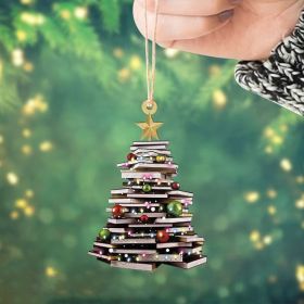 Book Christmas Tree Ornament Pendant Creative Acrylic (Option: A-8x8cm)