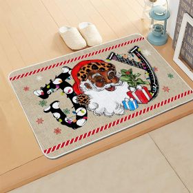 Country Striped Christmas Decorative Floor Mat (Option: RZ American 8-50x80cm)