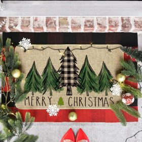 Country Striped Christmas Decorative Floor Mat (Option: RZ American 11-50x80cm)