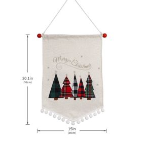 Christmas Fashion Minimalist Ornament Wall Flag (Option: Christmas Plaid Tree Flag)