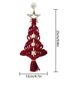 Hand-woven Creative Christmas Tree Ornaments Crafts (Option: S34 Red)