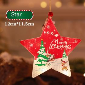 Bar Atmosphere Christmas Interior Decorations Colored Lights (Option: Single Five Pointed Star-Small Square Box)