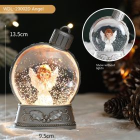 Christmas Holiday Decorations Luminous Simulation Flat Light (Option: WDL 23002D Angel-With Battery)