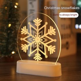 Christmas Decorations Night Light Decoration (Option: Snowflake-Battery Type)