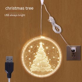 Christmas Decoration Holiday Indoor Ambience Light (Option: Christmas Tree USB-24cm Disc)