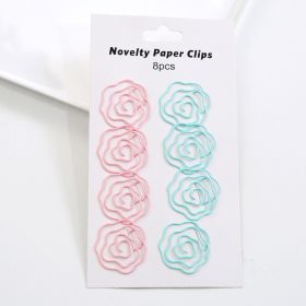 Office Study Materials Bookmark Test Paper Folder (Option: Rose flower)