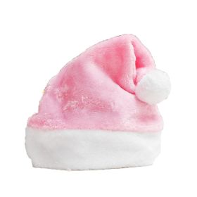 Creative Christmas Hat Decorative Plush Hat Rainbow Color (Option: Pink-30 √ó 40cm)