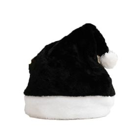 Creative Christmas Hat Decorative Plush Hat Rainbow Color (Option: Black-30 √ó 40cm)