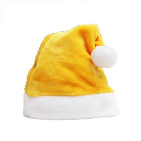 Creative Christmas Hat Decorative Plush Hat Rainbow Color (Option: Yellow-30 √ó 40cm)