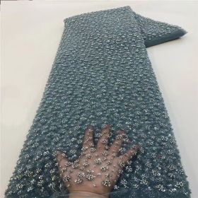 Bubble Beads Tube Embroidery Gown Beads Sequin Sequined Fabric (Option: 8Style-Color-5Yards)